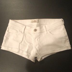 Hollister White Low Rise Shorts